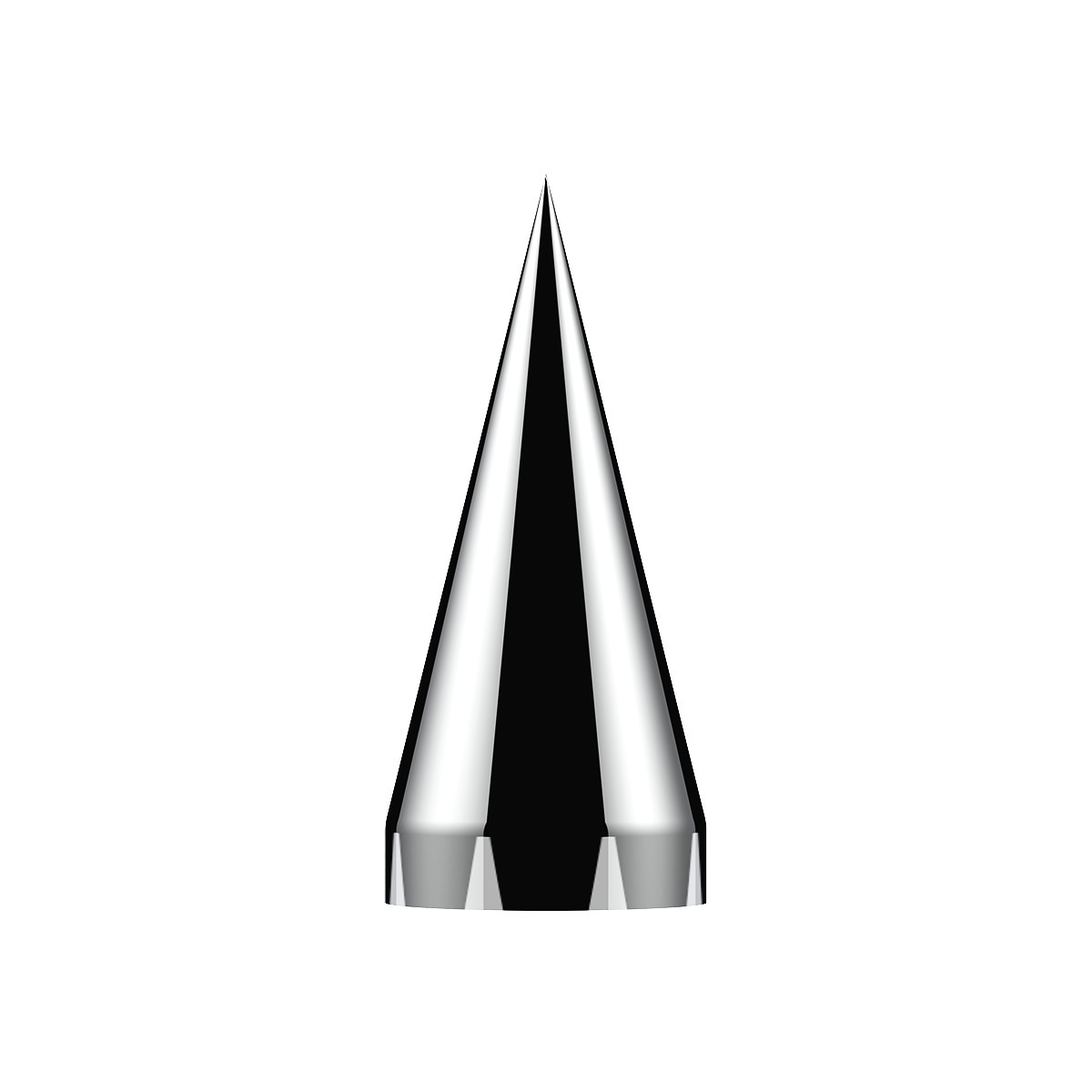 33mm x 4-1/2" Chrome Plastic X Spike Nut Covers - Thread-On (Box Of 10)