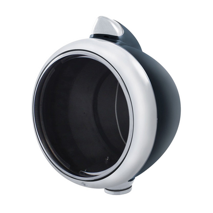 Black Guide 682-C Headlight No Bulb With Original Style LED Signal - Clear Lens