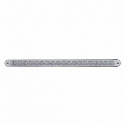 19 LED 12" Reflector Turn Signal Light Bar With Bezel - Amber LED/Clear Lens