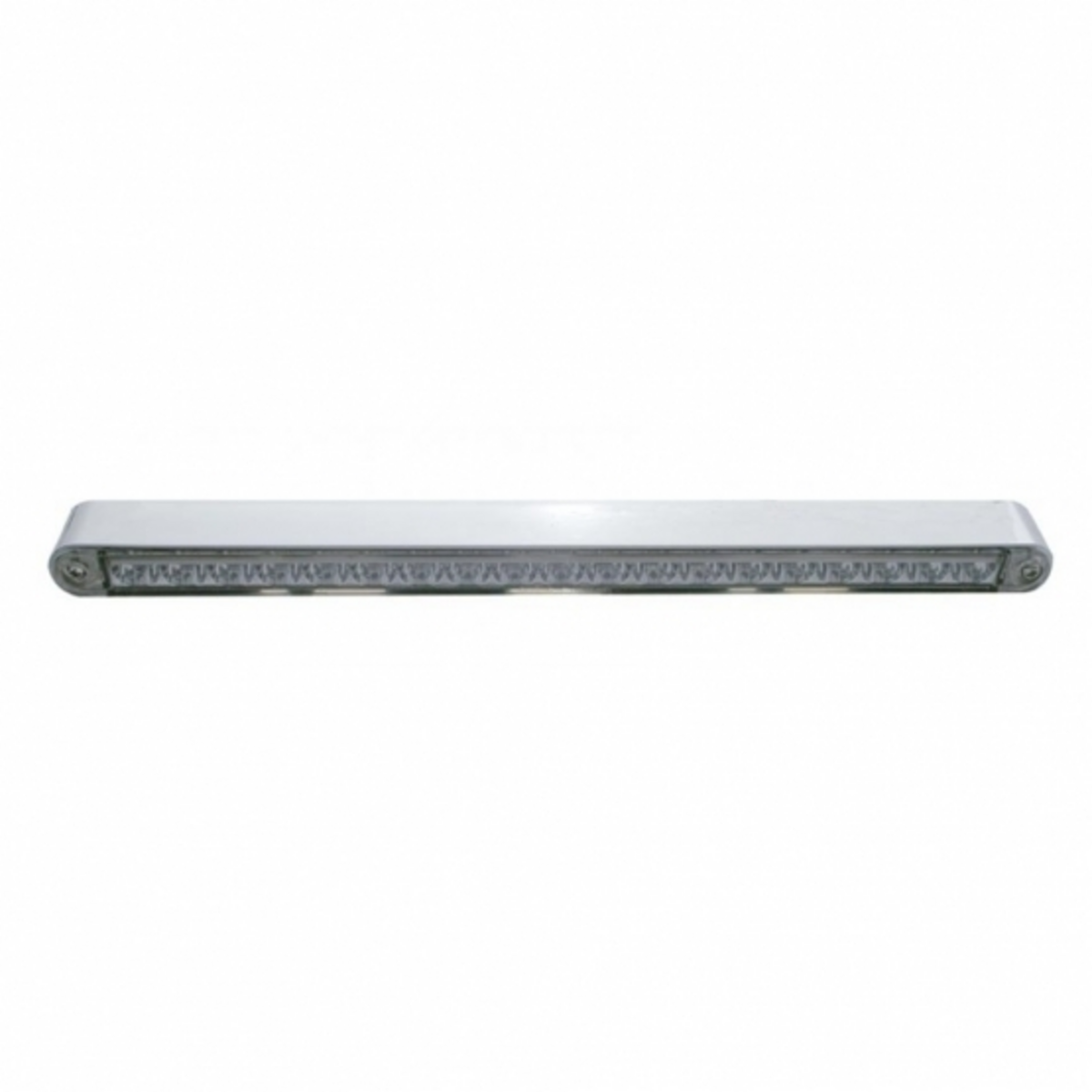 19 LED 12" Reflector Turn Signal Light Bar With Bezel - Amber LED/Clear Lens