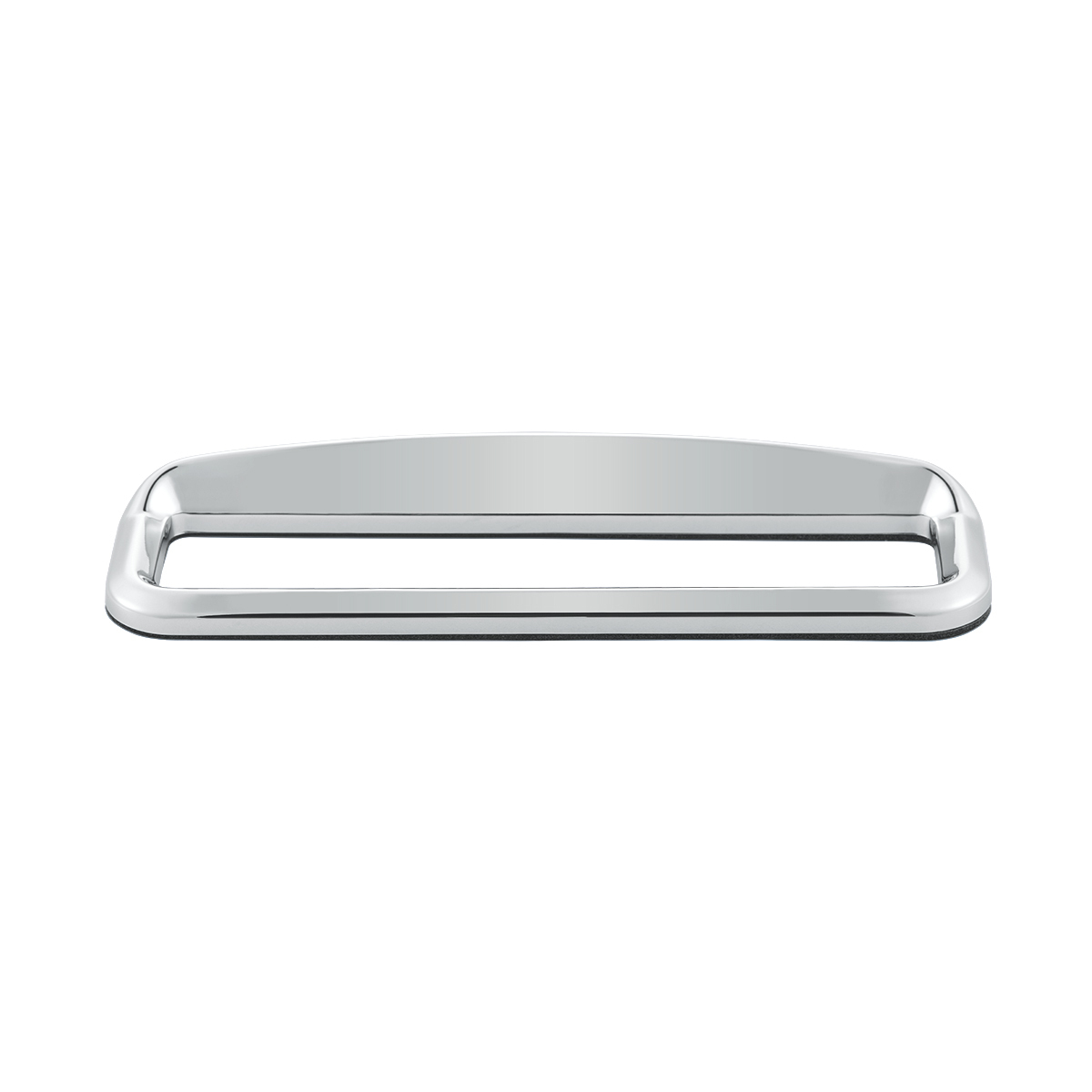 Chrome Bezel With Visor For 4-3/8" X 7/8" Kenworth Glove Box Emblem