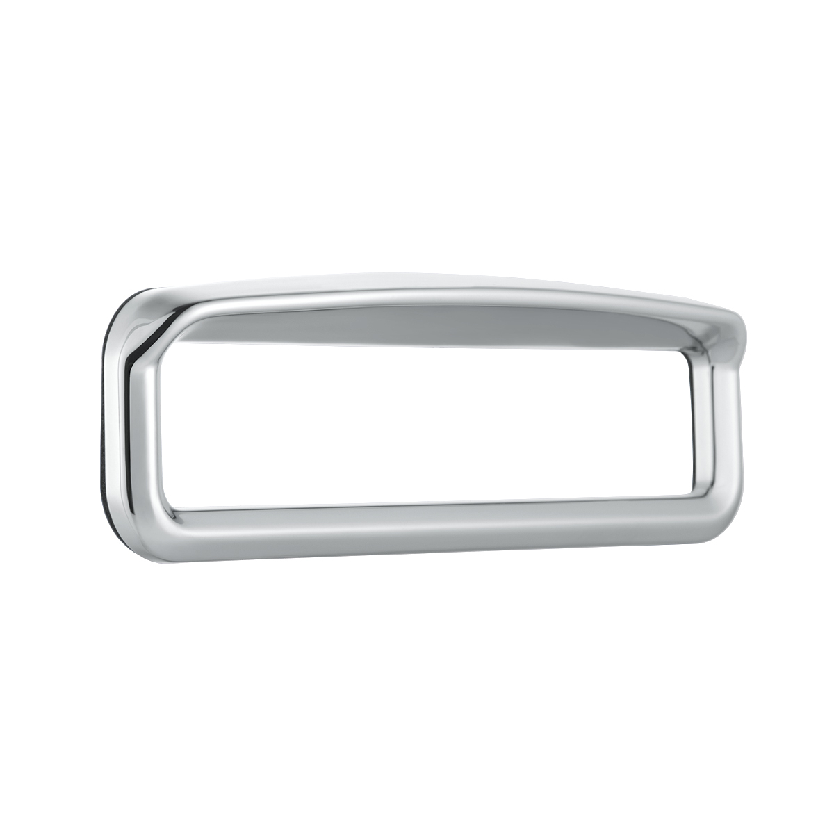 Chrome Bezel With Visor For 4-3/8" X 7/8" Kenworth Glove Box Emblem