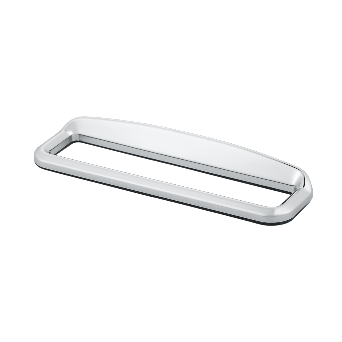 Chrome Bezel With Visor For 4-3/8" X 7/8" Kenworth Glove Box Emblem