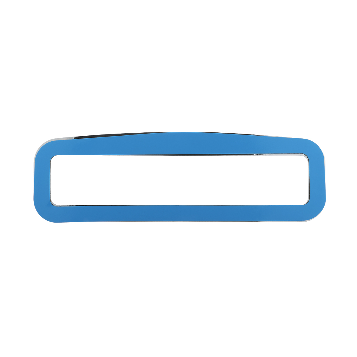 Chrome Bezel With Visor For 4-3/8" X 7/8" Kenworth Glove Box Emblem