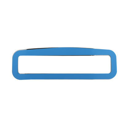 Chrome Bezel With Visor For 4-3/8" X 7/8" Kenworth Glove Box Emblem