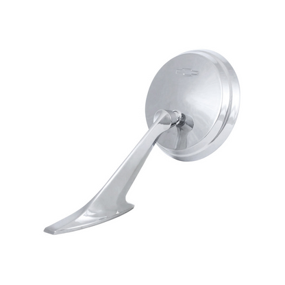 Exterior Mirror With Bow Tie Logo For 1965-1966 Chevy Passenger Car - L/H
