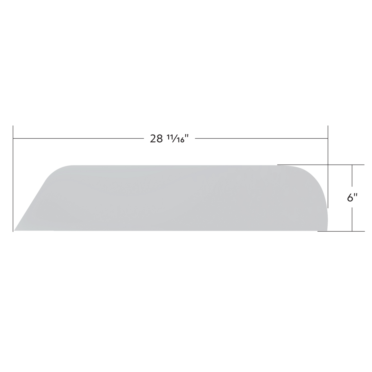 304 Stainless Steel 6" Chop Top Window Trim For 2008-2017 Freightliner Cascadia (Pair)