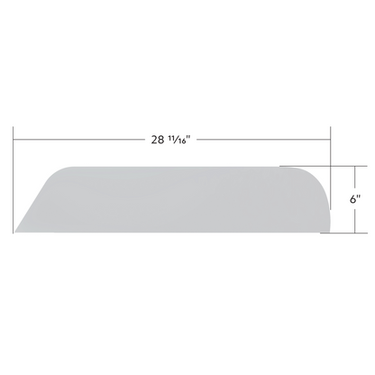 304 Stainless Steel 6" Chop Top Window Trim For 2008-2017 Freightliner Cascadia (Pair)