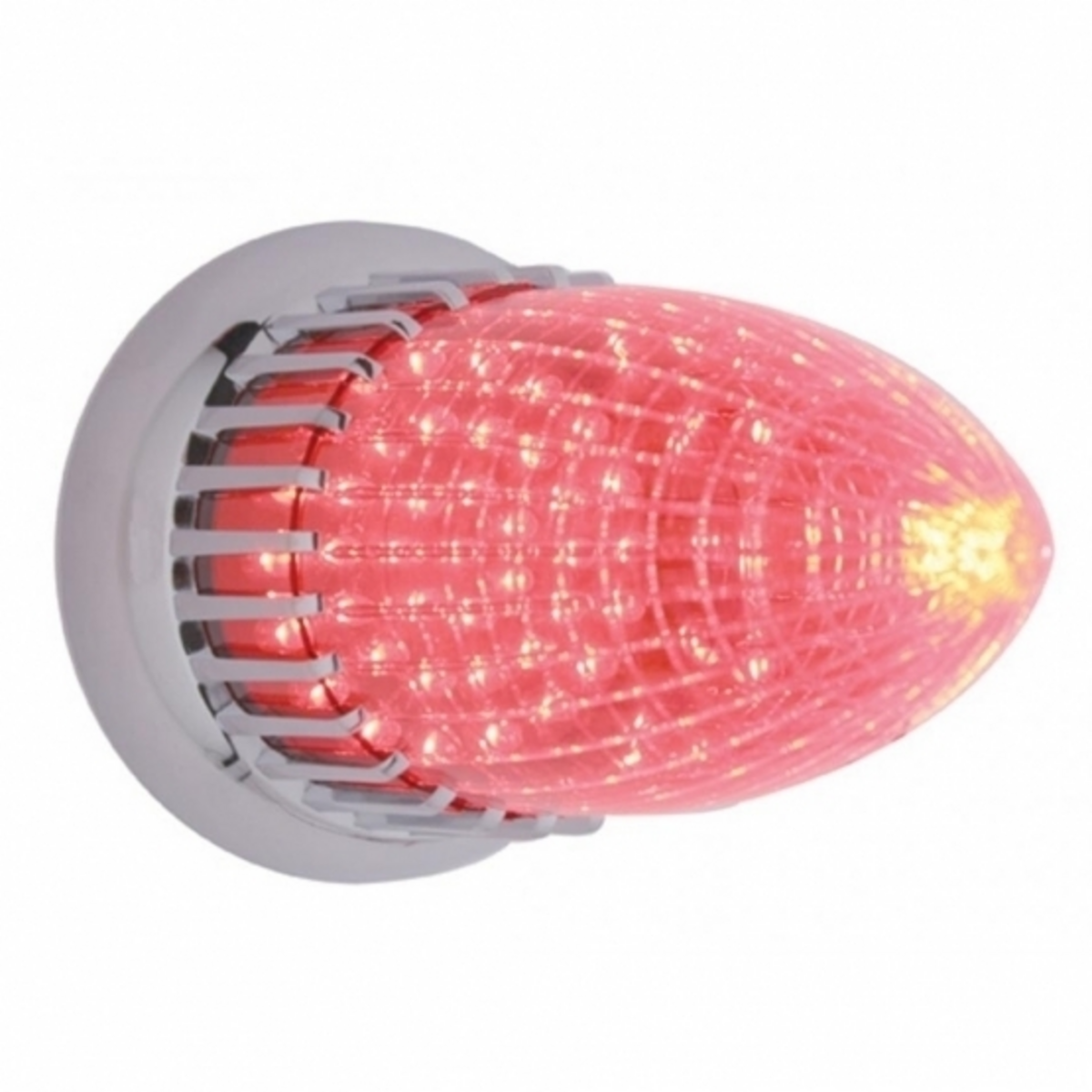 40 Red LED Vintage Torpedo Flush Mount Light - Red LED/Red Lens