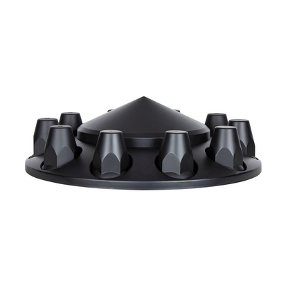Pointed Front Axle Cover With 33mm Standard Thread-On Nut Covers - Matte Black