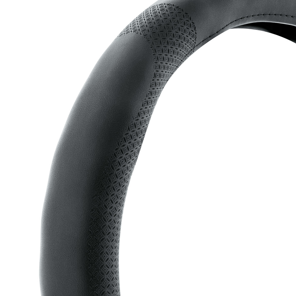 18" Leatherette Steering Wheel Cover-Black