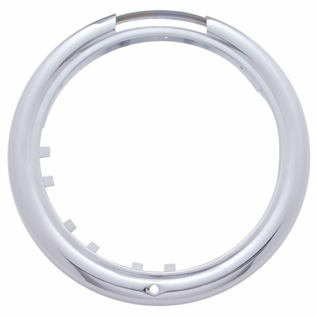 Stainless Steel Bullet Half Moon Headlight H4 With Amber LED & Signal - Amber Lens