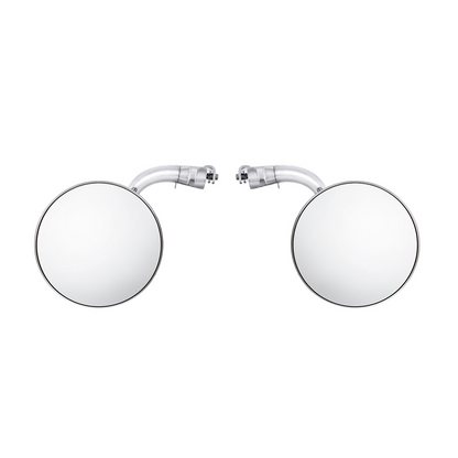 4" Curved Arm Peep Mirror Bundle With Flat & Convex Mirrors (Pair)
