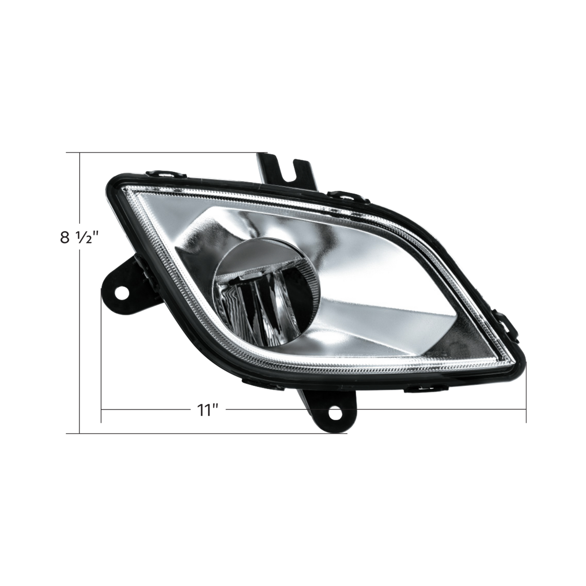 High Power LED Silver Fog Light For 2018-2024 Freightliner Cascadia-Passenger
