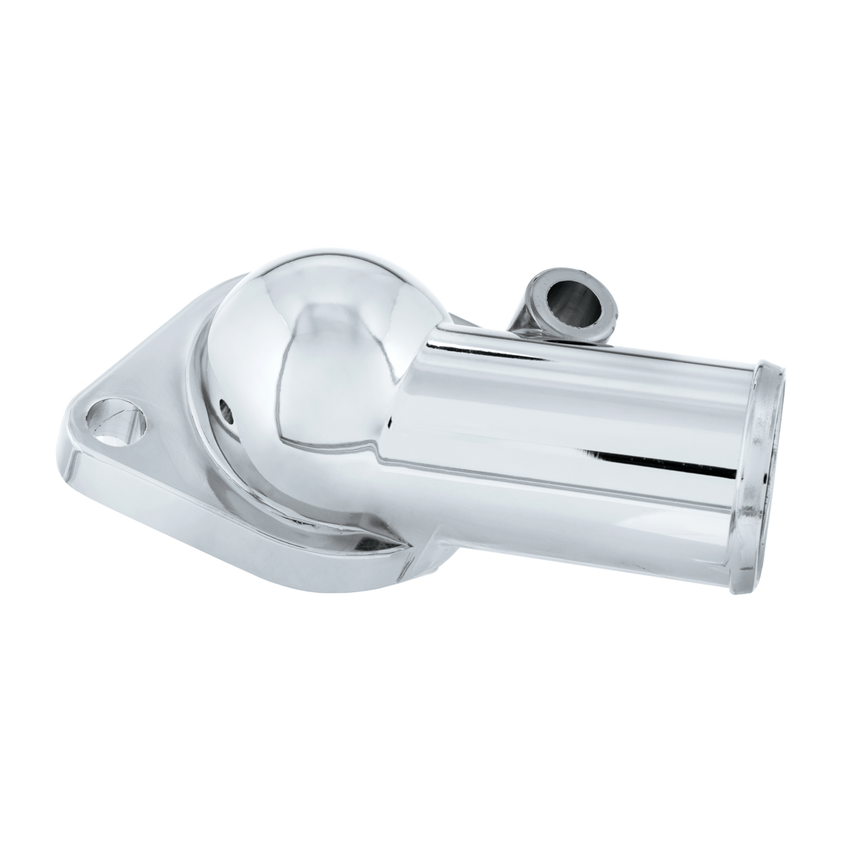 Angled Left 15 Degree Up Chrome Water Neck For Chevy Small Block Gen I & GM V6