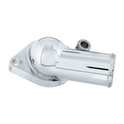 Angled Left 15 Degree Up Chrome Water Neck For Chevy Small Block Gen I & GM V6