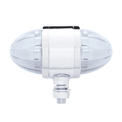 34 LED Watermelon Double Face Light W/Chrome Housing - Amber & Red LED/Clear Lens