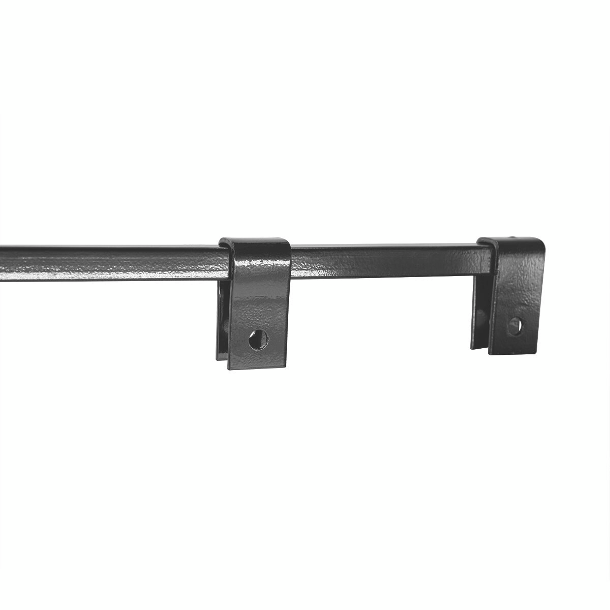 Black Straight Mud Flap Hangers With Mounting Hardware - No Coil (Pair)