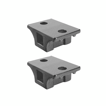Black Straight Mud Flap Hangers With Mounting Hardware - No Coil (Pair)