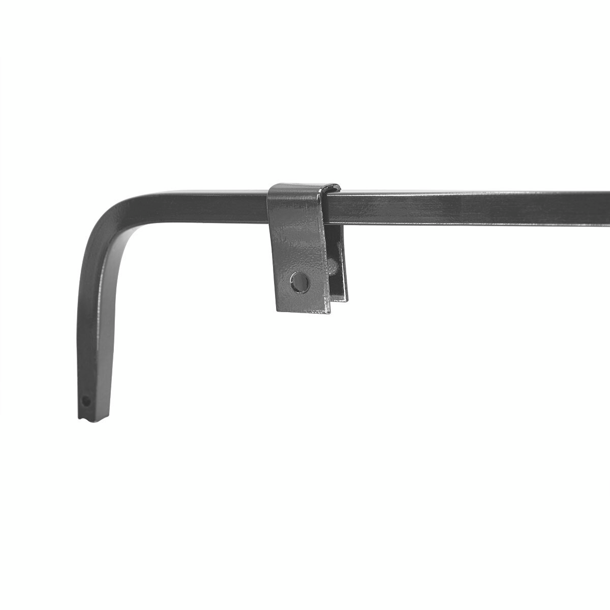 Black Straight Mud Flap Hangers With Mounting Hardware - No Coil (Pair)
