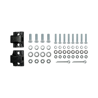 Black Straight Mud Flap Hangers With Mounting Hardware - No Coil (Pair)