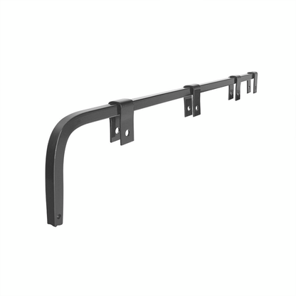Black Straight Mud Flap Hangers With Mounting Hardware - No Coil (Pair)