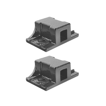Black Straight Mud Flap Hangers With Mounting Hardware - No Coil (Pair)