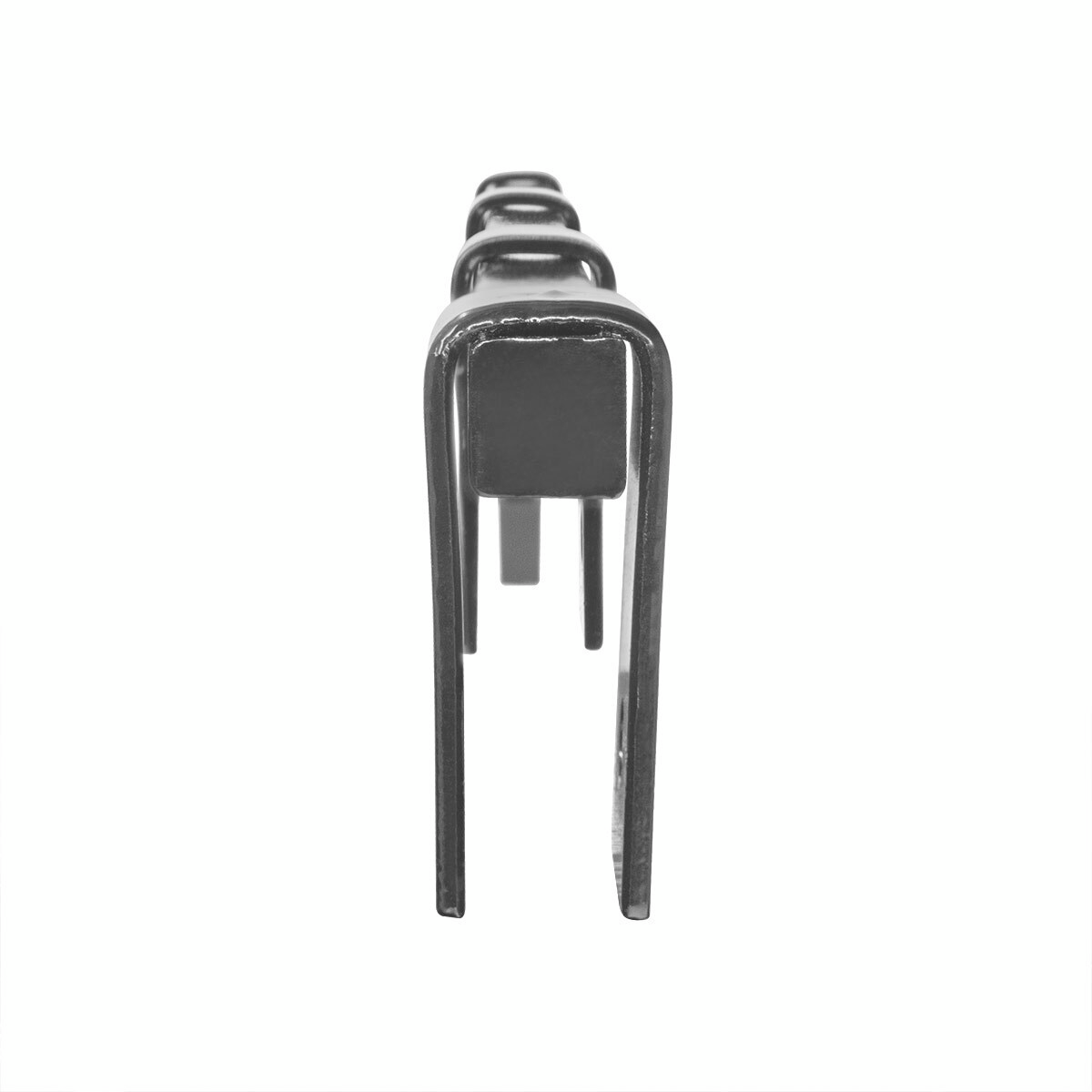 Black Straight Mud Flap Hangers With Mounting Hardware - No Coil (Pair)