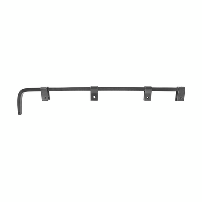 Black Straight Mud Flap Hangers With Mounting Hardware - No Coil (Pair)