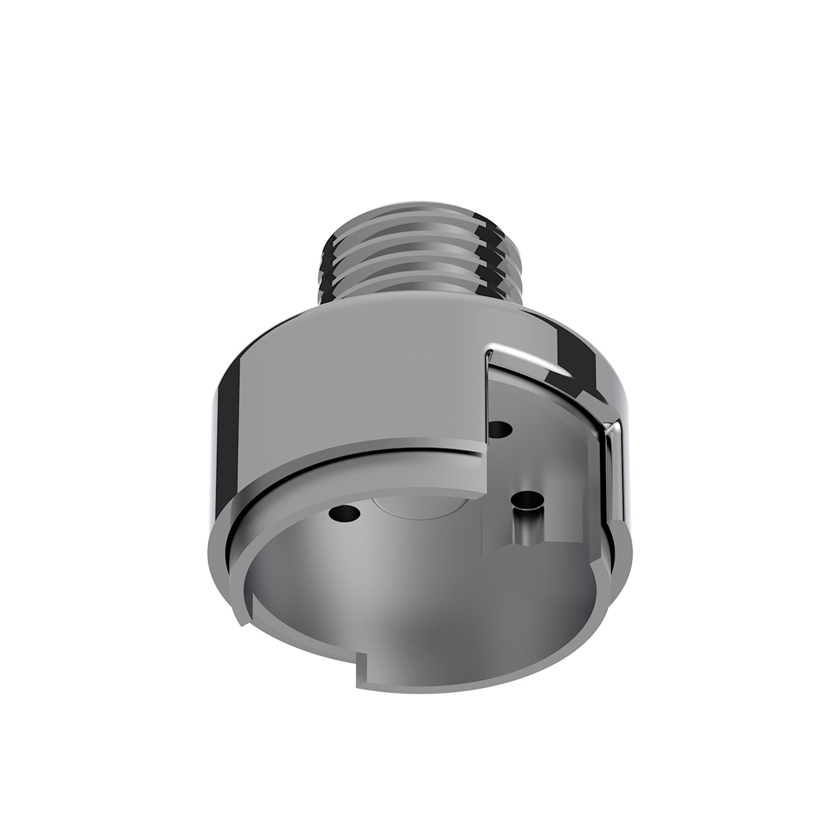 M30X3.5 Thread-On Gearshift Knob Chrome Mounting Adapter For Eaton Fuller Style 13/15/18 Speed - Vertical (Bulk)