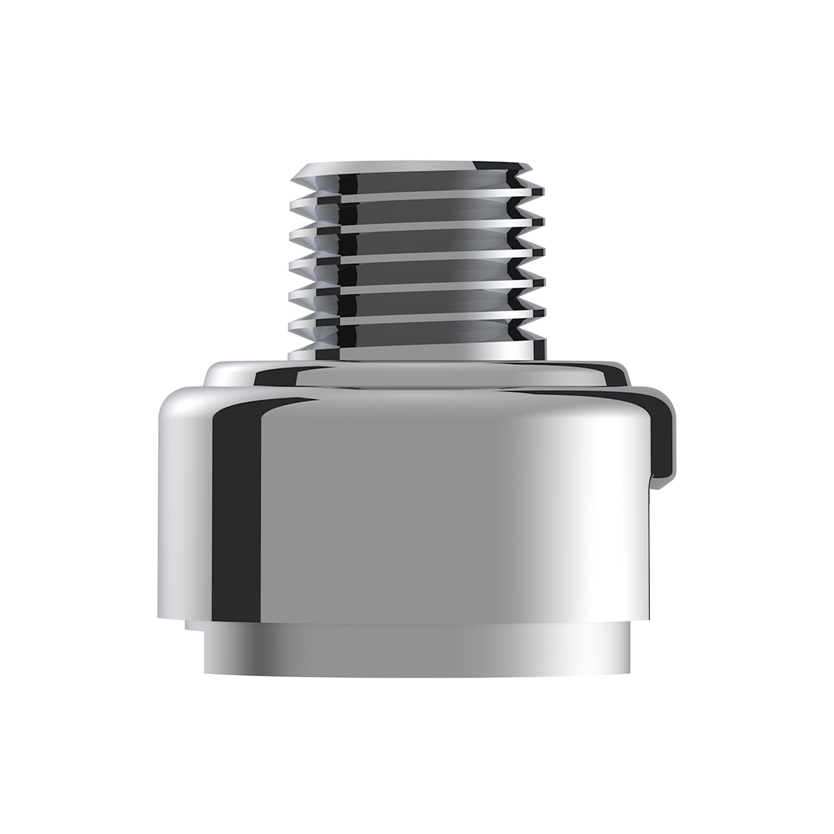 M30X3.5 Thread-On Gearshift Knob Chrome Mounting Adapter For Eaton Fuller Style 13/15/18 Speed - Vertical (Bulk)