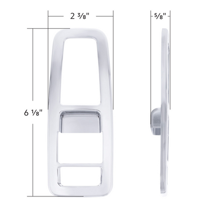 Chrome Plastic Door Switch Cover For 2013-2024 Kenworth T680-Driver (With Power Mirrors)