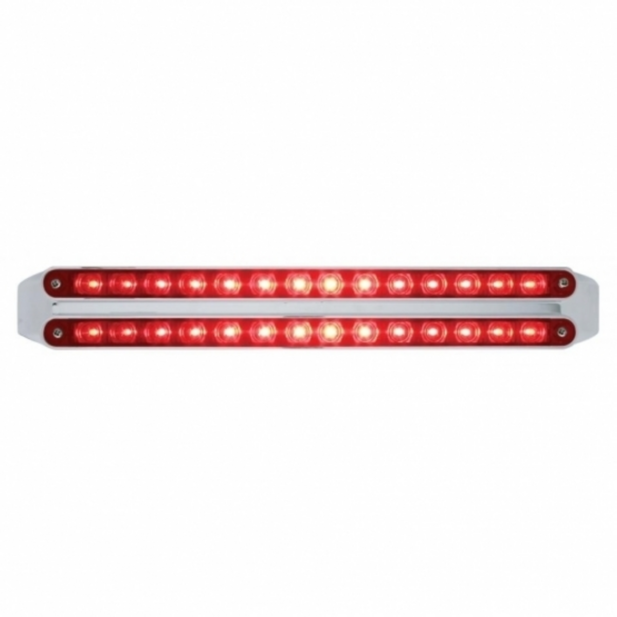Dual 14 LED 12" Light Bars (Stop, Turn & Tail) - Red LED/Red Lens
