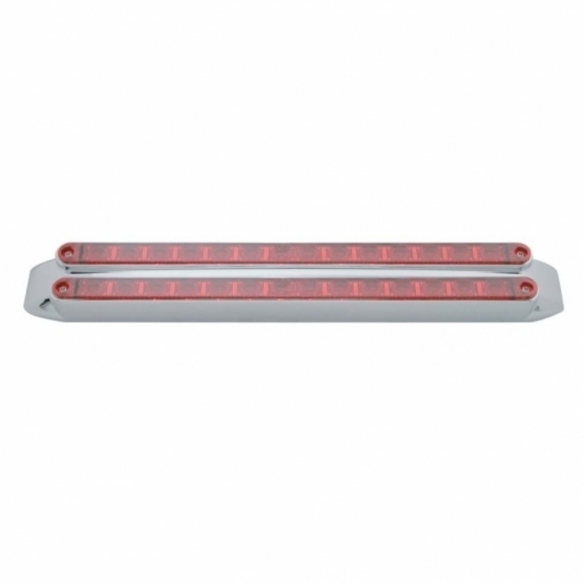Dual 14 LED 12" Light Bars (Stop, Turn & Tail) - Red LED/Red Lens