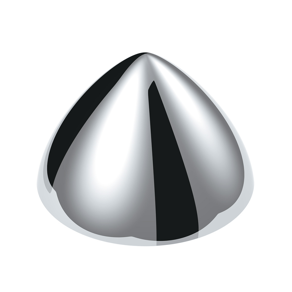 2.5" Dia. X 1-3/4" High Chrome Die-Cast Center Cap