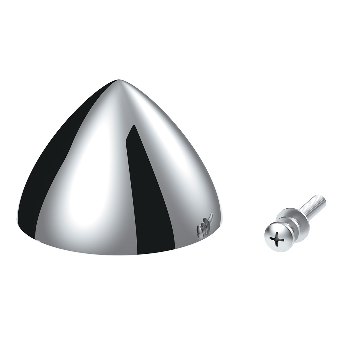 2.5" Dia. X 1-3/4" High Chrome Die-Cast Center Cap