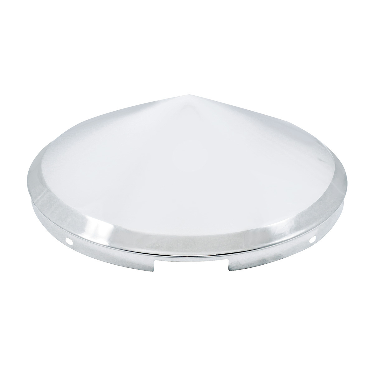 4 Even Notched Chrome Pointed Front Hubcap - 7/16" Lip