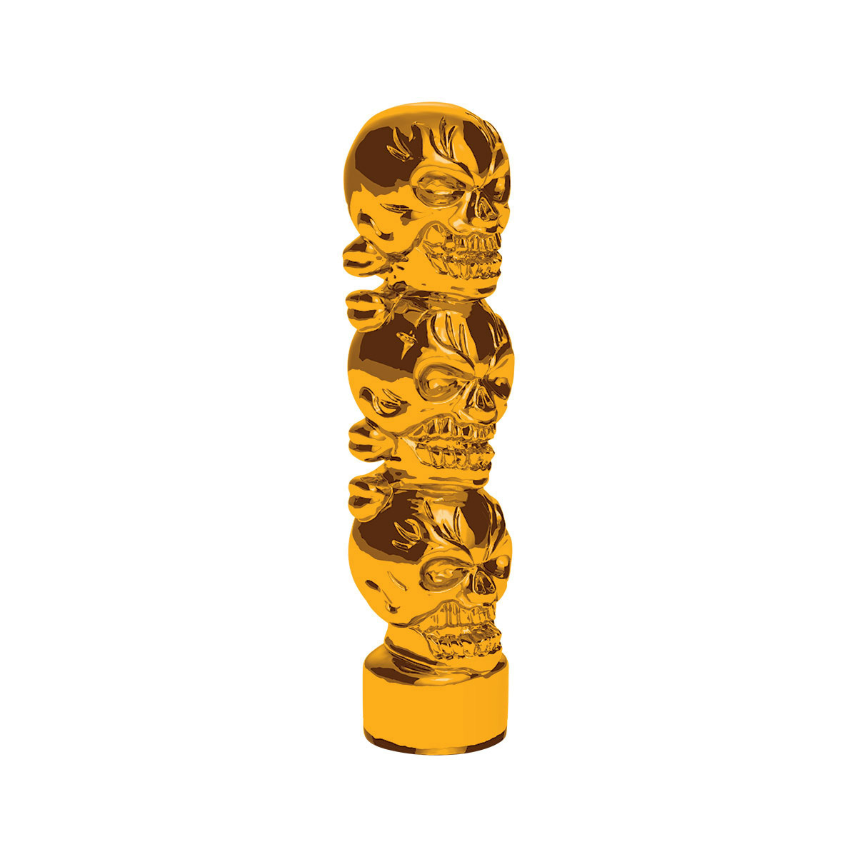 1/2"-13 Thread-On 3 Skull Candy Color Shift Knob-Electric Yellow