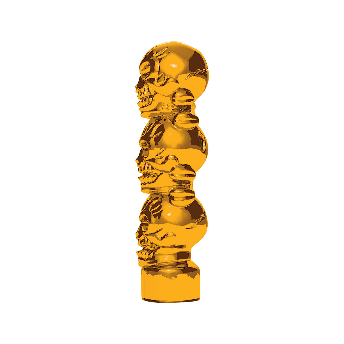 1/2"-13 Thread-On 3 Skull Candy Color Shift Knob-Electric Yellow