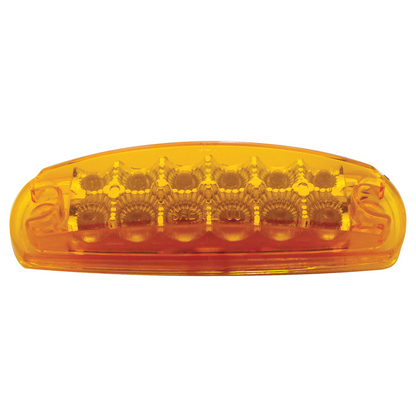12 Amber LED Reflector Rectangular Light (Clearance/Marker) -Amber Lens (Bulk)