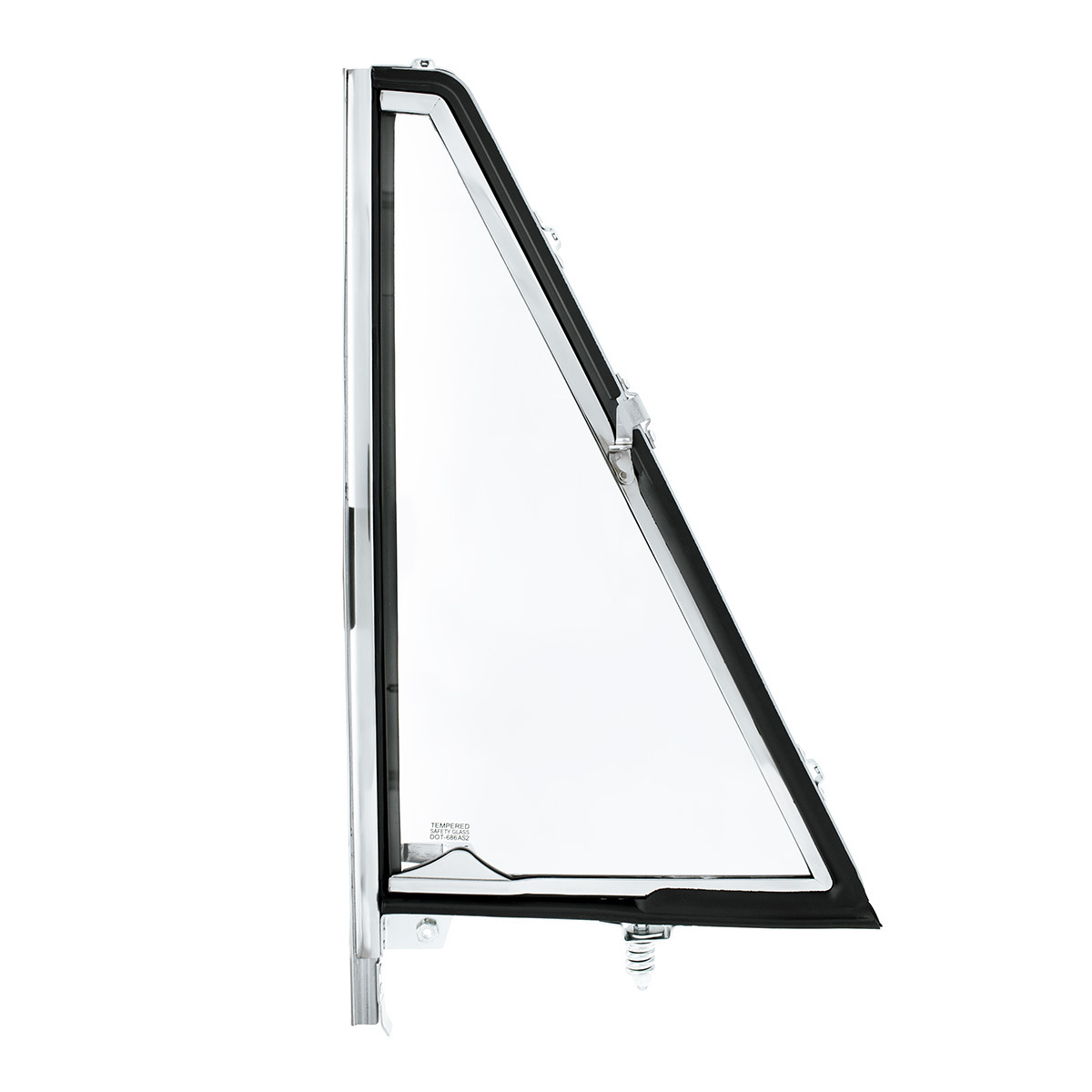 Vent Window Assembly Chrome Frame Without Tinted Glass For 1966-77 Ford Bronco - R/H