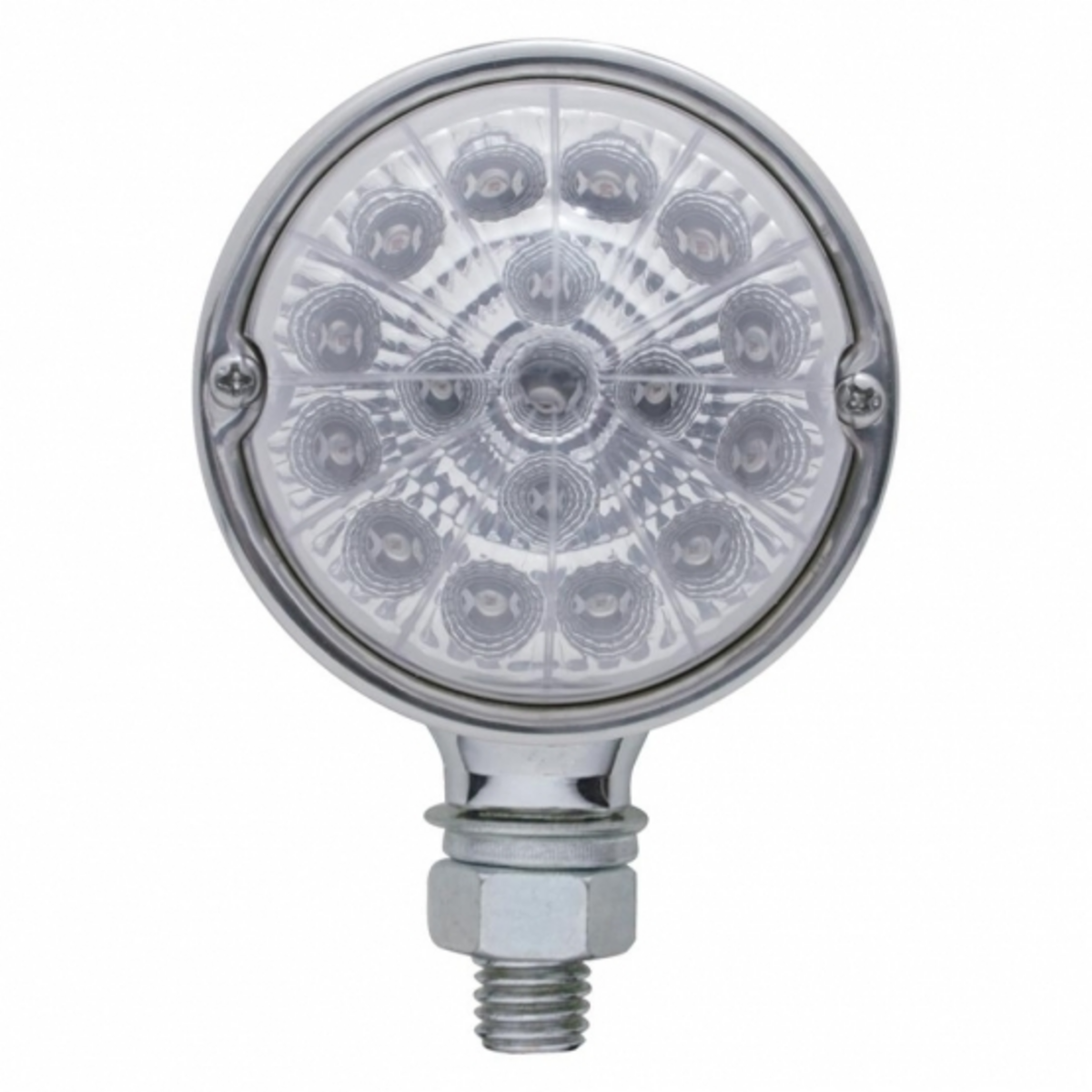 17 LED Dual Function Reflector Single Face Light - Amber LED/Clear Lens