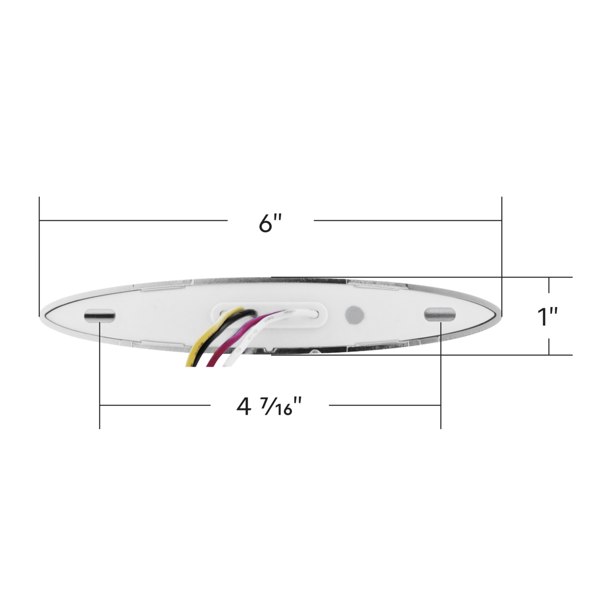 Double Fury 6 LED Dual Function 6" Marker Light With Chrome Bezel-Red & Purple/Clear Lens