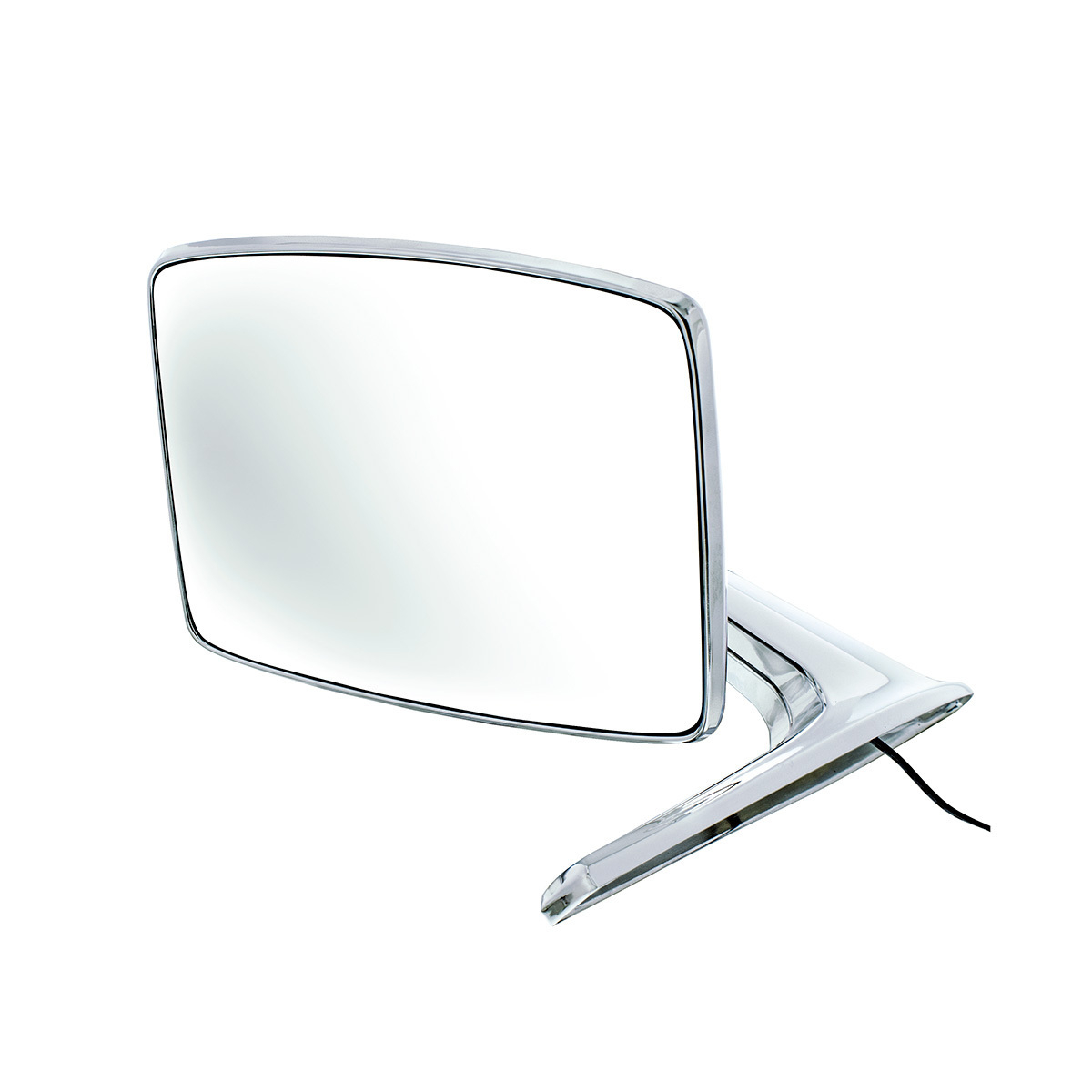 Chrome Exterior Mirror With LED Turn Signal For Ford Bronco (1966-1977) & Truck (1967-1979) - L/H; Chrome Exterior Mirror With Convex Glass & LED For Ford Bronco (1966-1977) & Truck (1967-1979) - R/H (2pcs)