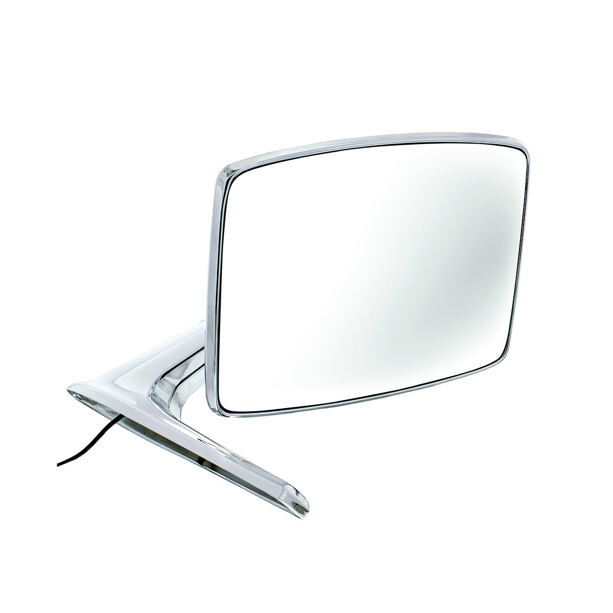 Chrome Exterior Mirror With LED Turn Signal For Ford Bronco (1966-1977) & Truck (1967-1979) - L/H; Chrome Exterior Mirror With Convex Glass & LED For Ford Bronco (1966-1977) & Truck (1967-1979) - R/H (2pcs)
