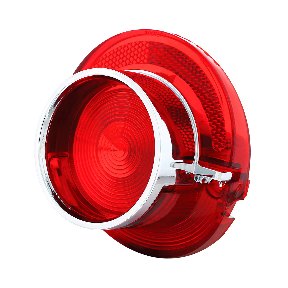 Tail Light Lens With Chrome Rim For 1964 Chevy Passenger Car
