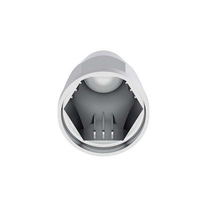 33mm x 2-5/8" Chrome Plastic Bullet Nut Cover With Flange - Push-On (Bulk)