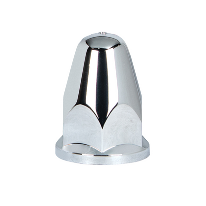 33mm x 2-5/8" Chrome Plastic Bullet Nut Cover With Flange - Push-On (Bulk)