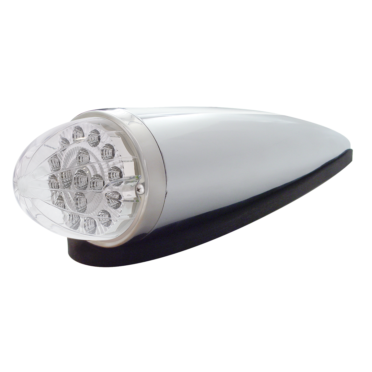 17 LED Dual Function Watermelon Clear Reflector Cab Light Kit - Amber LED/Clear Lens