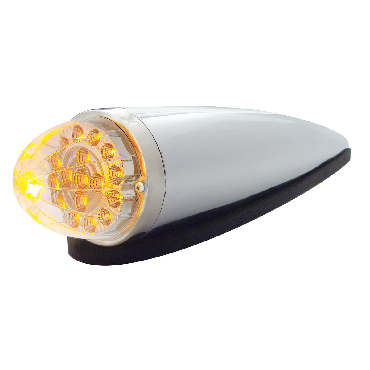 17 LED Dual Function Watermelon Clear Reflector Cab Light Kit - Amber LED/Clear Lens